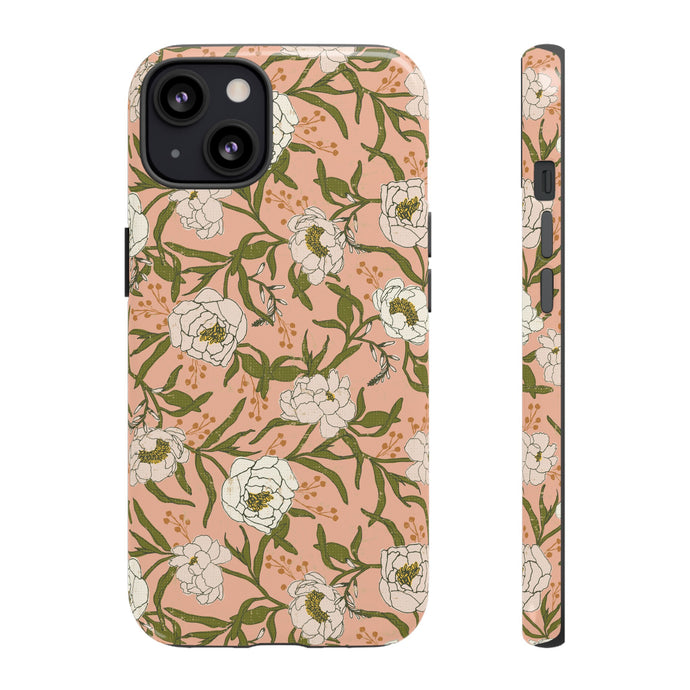 FLORAL THICKET // Blush Pink // Dual-Layer Case //