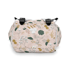 WOODLAND FLORAL // Persian Pink // Diaper Backpack //