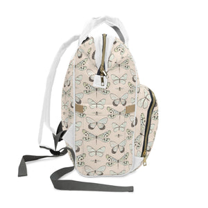 FLYING INSECTS // Peach // Diaper Backpack //