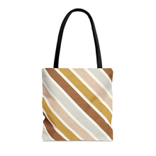 Load image into Gallery viewer, SOUTHWEST DIAGONALS // Peach, Rust, Grey &amp; Mustard // Tote Bag //
