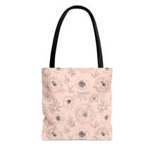 Load image into Gallery viewer, BOHO OUTLINED FLORAL // Blush // Tote Bag //