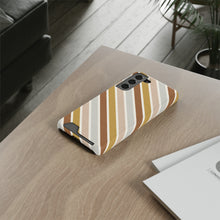 Load image into Gallery viewer, SOUTHWEST DIAGONALS // Peach, Grey, Rust &amp; Mustard // 1-Card Wallet Case //