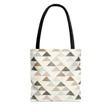 Load image into Gallery viewer, SOUTHWEST MOUNTAIN TRIANGLES // Grey-Blue, Rust &amp; Charcoal // Tote Bag //
