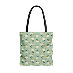 FLORAL FALLS // Mint Green // Tote Bag //