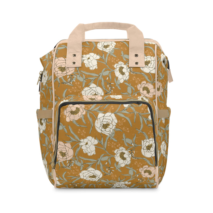 FLORAL THICKET // Rusty Gold // Diaper Backpack //