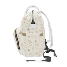 Load image into Gallery viewer, VINTAGE DINOSAURS // Cream &amp; Peach // Diaper Backpack //