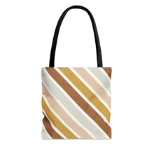 Load image into Gallery viewer, SOUTHWEST DIAGONALS // Peach, Rust, Grey &amp; Mustard // Tote Bag //