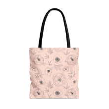 Load image into Gallery viewer, BOHO OUTLINED FLORAL // Blush // Tote Bag //