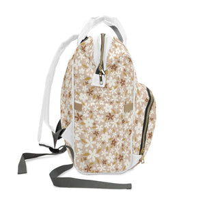 DITSY FLORAL // Peach & Rust // Diaper Backpack //