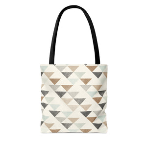 SOUTHWEST MOUNTAIN TRIANGLES // Grey-Blue, Rust & Charcoal // Tote Bag //