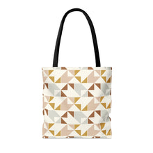 Load image into Gallery viewer, SOUTHWEST CHECKERED QUILT // Peach, Grey, Rust &amp; Mustard // Tote Bag //