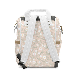 STRAWBERRY BLOSSOMS // Peachy Pink // Diaper Backpack //