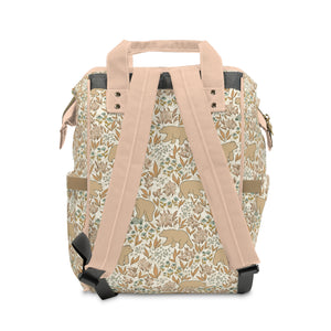 Native Bears // Tan & Peachy Pink // Diaper Backpack //
