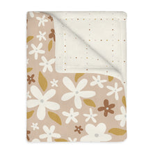 Load image into Gallery viewer, DITSY FLORAL // Peach &amp; Rust // Velveteen Minky Blanket