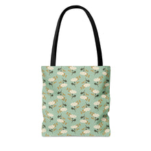 Load image into Gallery viewer, FLORAL FALLS // Mint Green // Tote Bag //