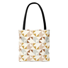 Load image into Gallery viewer, SOUTHWEST CHECKERED QUILT // Peach, Grey, Rust &amp; Mustard // Tote Bag //