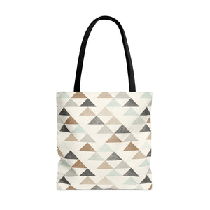 SOUTHWEST MOUNTAIN TRIANGLES // Grey-Blue, Rust & Charcoal // Tote Bag //