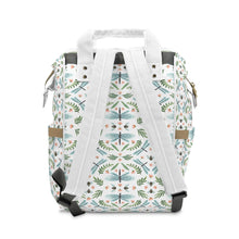 Load image into Gallery viewer, DRAGONFLY TRELLIS // Teal Blue // Diaper Backpack //