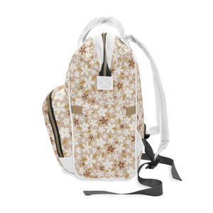 DITSY FLORAL // Peach & Rust // Diaper Backpack //