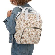 Load image into Gallery viewer, DITSY FLORAL // Peach &amp; Rust // Diaper Backpack //