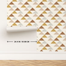 Load image into Gallery viewer, SOUTHWEST MOUNTAIN TRIANGLES in boho gold, rust and peach