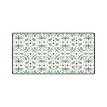 Load image into Gallery viewer, DRAGONFLY TRELLIS // Teal Blue // Desk Mat //