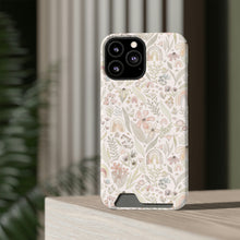 Load image into Gallery viewer, BUTTERFLY RAINBOW FLORAL // Peachy Pink // 1-Card Wallet Case //