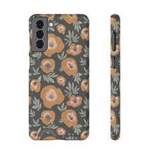 Load image into Gallery viewer, BOHO OUTLINED FLORAL // Charcoal // 1-Card Wallet Case //