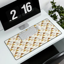 Load image into Gallery viewer, SOUTHWEST MOUNTAIN TRIANGLES // Peach, Grey, Rust &amp; Mustard // Desk Mat //