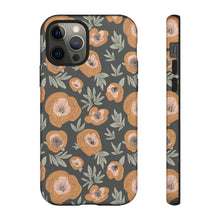 Load image into Gallery viewer, BOHO OUTLINED FLORAL // Charcoal // Dual-Layer Case //