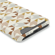 Load image into Gallery viewer, SOUTHWEST CHECKERED QUILT // Peach, Grey, Rust &amp; Mustard // 1-Card Wallet Case //