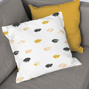 BAREFOOT throw pillow (case only) in goldenrod multi