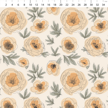 Load image into Gallery viewer, Boho Outlined Flowers in White &amp; Peach