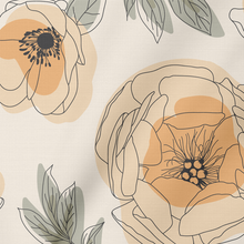 Load image into Gallery viewer, Boho Outlined Flowers in White &amp; Peach