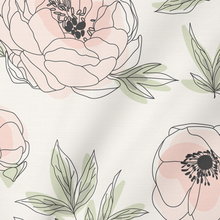 Load image into Gallery viewer, Boho Outlined Flowers in White &amp; Pink