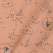 Load image into Gallery viewer, Boho Small Outlined Flowers in Salmon