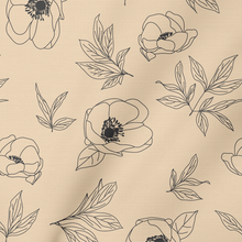 Load image into Gallery viewer, Boho Small Outlined Flowers in Tan