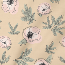 Load image into Gallery viewer, Boho Small Outlined Flowers in Tan &amp; Pink