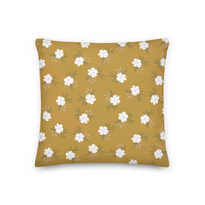 BLOSSOM throw pillow in antique gold