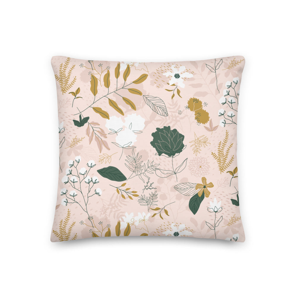 WOODLAND throw pillow in blush