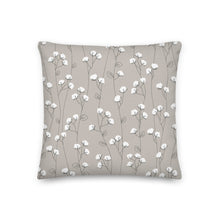 Load image into Gallery viewer, COTTON PICK throw pillow in fog