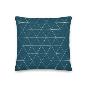 NATIVE throw pillow in turkish blue