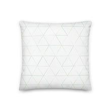 Load image into Gallery viewer, NATIVE throw pillow in mint on white