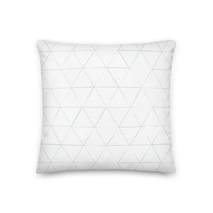 NATIVE throw pillow in mint on white