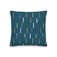 Load image into Gallery viewer, FRINGE throw pillow in turkish blue