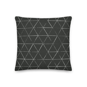NATIVE throw pillow in charcoal