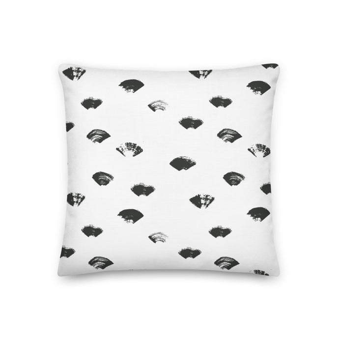 BAREFOOT throw pillow in black and white