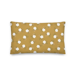 BLOSSOM throw pillow in antique gold