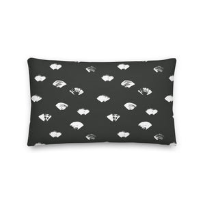 BAREFOOT throw pillow in charcoal