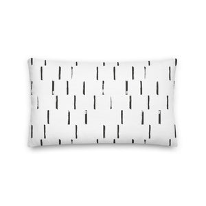 FRINGE throw pillow in black and white